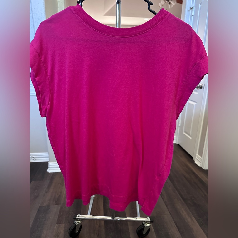 a new day Fuchsia Short Sleeve Tee